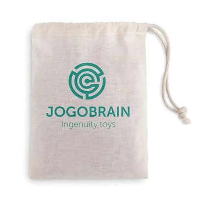 Beige sacoșă cu șnur din in cu logo teal jogobran și text ingenuity toys pentru jucării teaser de stea
