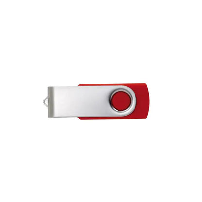 Techmate usb flash de 16 gb roșu și argintiu cu design rotativ din metal pentru stocare portabilă rapidă