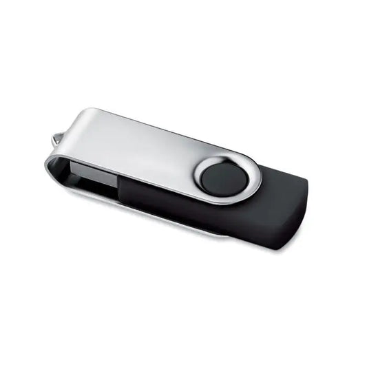 Techmate usb flash de 8 gb negru si argintiu cu design modern si rotativ pentru stocare usoara