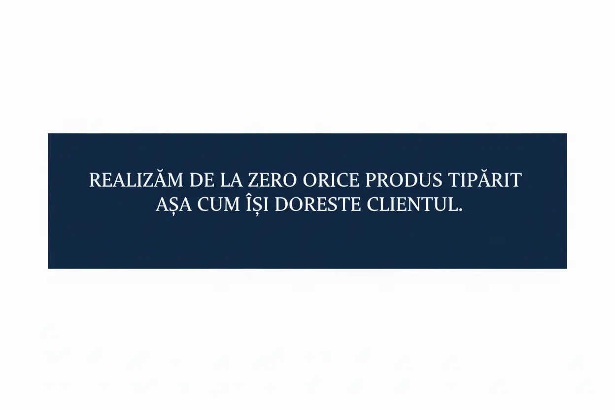 Banner dreptunghiular albastru închis cu text alb pentru tipărire meniu terasă rezistent la apă umezeală și utilizare outdoor