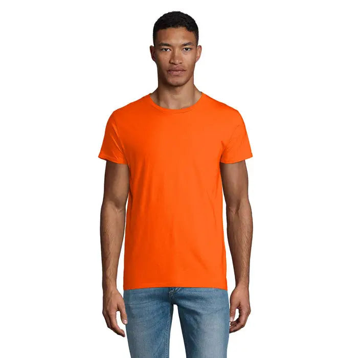 Tricou bărbați crusader 150g portocaliu deschis din bumbac moale cu guler rotund
