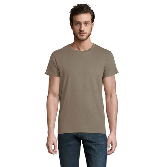 Tricou bărbați crusader 150g olive verde din bumbac moale cu guler rotund pentru bărbați