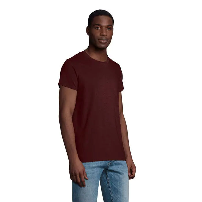 Tricou bărbați crusader 150g din bumbac maro cu gât rotund pentru uz casual