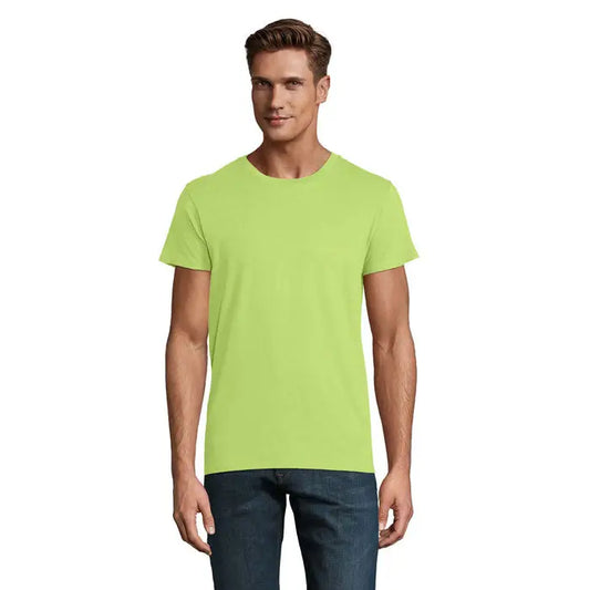 Tricou barbati crusader 150g din bumbac cu gat rotund verde lime aprins