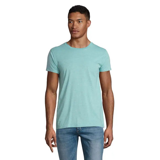 Tricou barbati crusader 150g bleu deschis cu material moale si usor texturat pentru uz casual