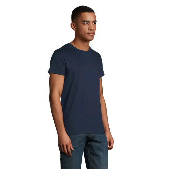 Tricou bărbați crusader 150g albastru bleumarin cu gât rotund din bumbac pentru uz casual