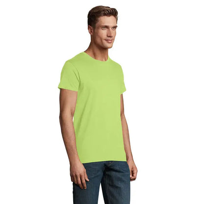 Tricou bărbați crusader 150g lime green scurt cu mâneci și guler rotund din bumbac
