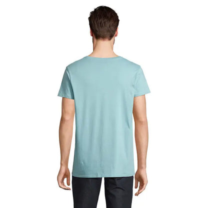 Tricou barbati crusader 150g bleu deschis cu mâneci scurte și guler rotund din material ușor