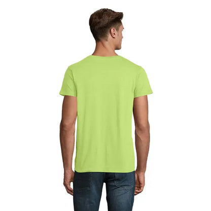 Tricou bărbați crusader 150g vibrant lime green cu mâneci scurte și guler rotund din bumbac ușor