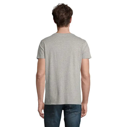 Tricou bărbați crusader 150g heather gri mânecă scurtă guler rotund din bumbac ușor și confortabil
