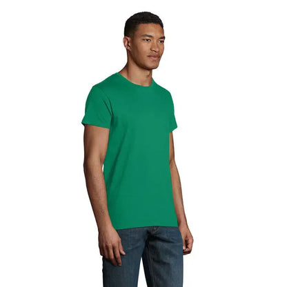 Tricou bărbați crusader 150g verde solid cu decolteu rotund din bumbac pentru uz casual