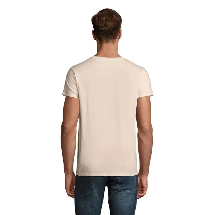 Tricou bărbați crusader 150g bej cu mânecă scurtă și guler rotund din material ușor și confortabil