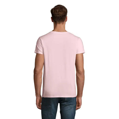 Tricou bărbați crusader 150g roz pal din bumbac simplu cu decolteu rotund clasic și mâneci scurte
