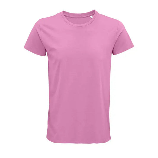 Tricou barbati crusader 150g moale roz deschis din bumbac simplu cu gat rotund si maneci scurte