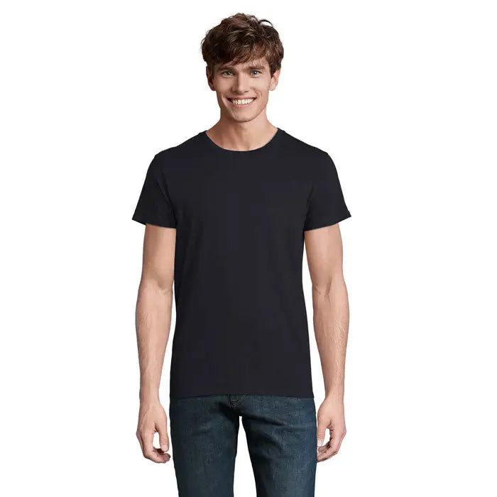 Tricou bărbați crusader 150g negru din bumbac cu guler rotund pentru uz casual