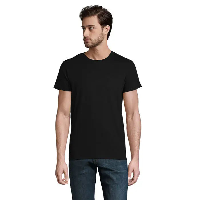 Tricou bărbați crusader 150g negru crew-neck din bumbac potrivit pentru uz casual