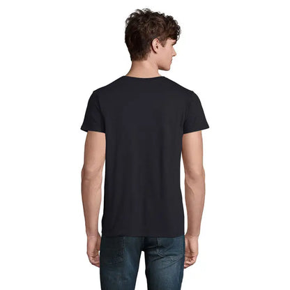 Tricou bărbați crusader 150g negru cu mâneci scurte și guler rotund din bumbac 150g