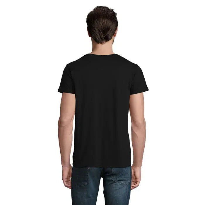 Tricou bărbați crusader 150g negru cu mâneci scurte și guler rotund din bumbac ușor