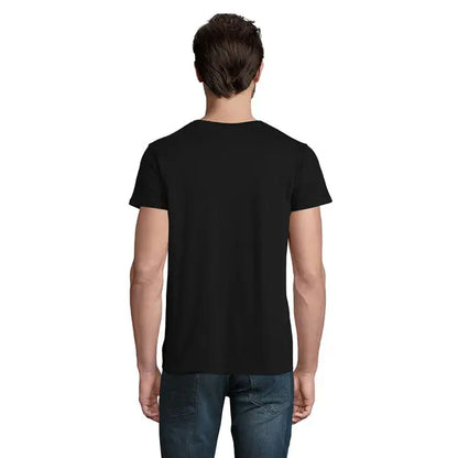 Tricou bărbați crusader 150g negru cu mâneci scurte și guler rotund din bumbac ușor