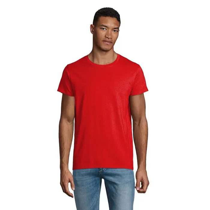 Tricou bărbați crusader 150g roșu din bumbac cu guler rotund, confortabil pentru uz casual