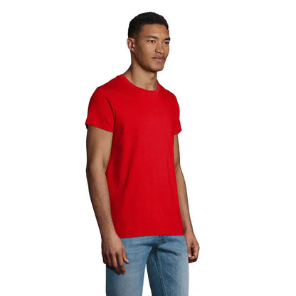Tricou bărbați crusader roșu cu gât rotund din bumbac moale 150g ideal pentru uz zilnic
