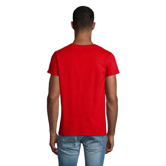 Tricou bărbați crusader 150g roșu cu mâneci scurte și guler rotund din bumbac ușor