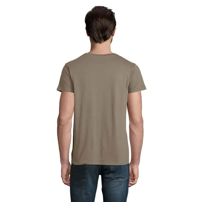 Tricou bărbați crusader 150g din bumbac olive green cu guler rotund simplu și mâneci scurte