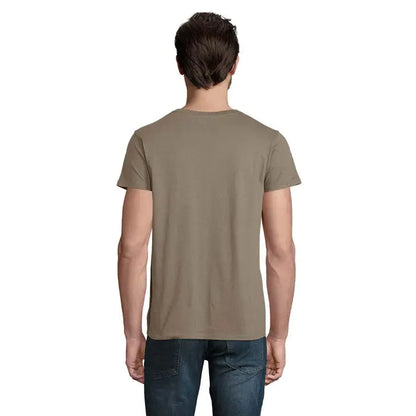 Tricou bărbați crusader 150g din bumbac olive green cu guler rotund simplu și mâneci scurte