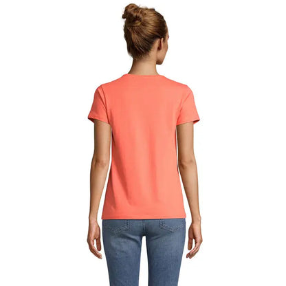 Tricou CRUSADER femeie 150g din bumbac coral cu decolteu rotund simplu si maneci scurte