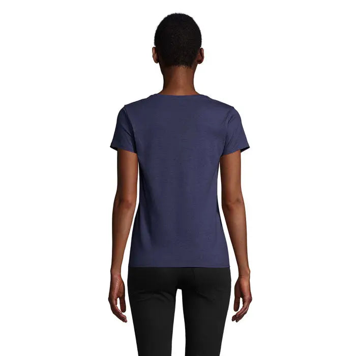 Tricou femeie crusader 150g navy blue cu mâneci scurte din bumbac pentru uz casual