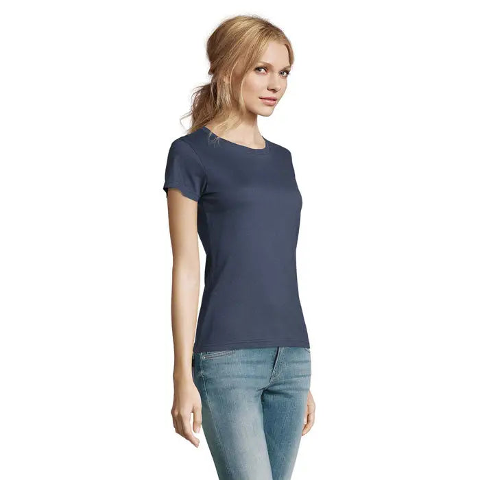 Tricou imperial femeie 190g bleumarin din bumbac cu mâneci scurte pentru femei