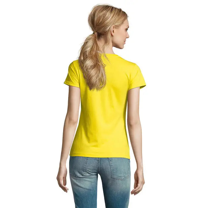 Tricou imperial femeie 190g bright yellow bumbac cu maneci scurte pentru femei