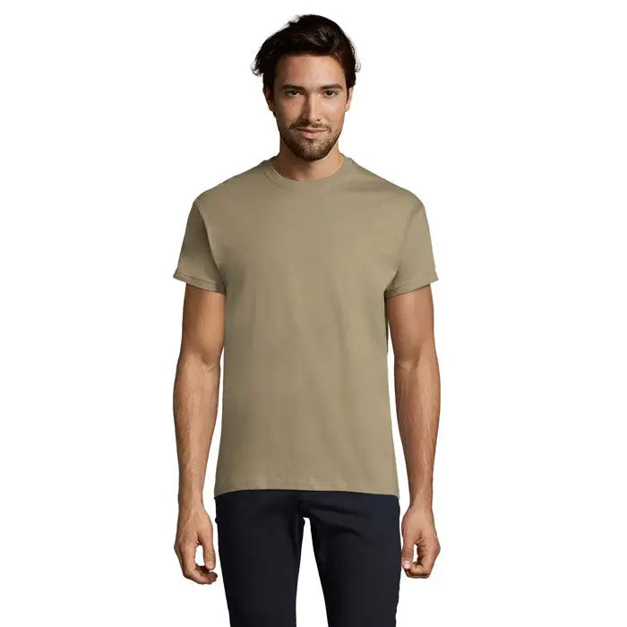 Tricou imperial men 190g bărbați olive green cu guler rotund mâneci scurte din bumbac moale