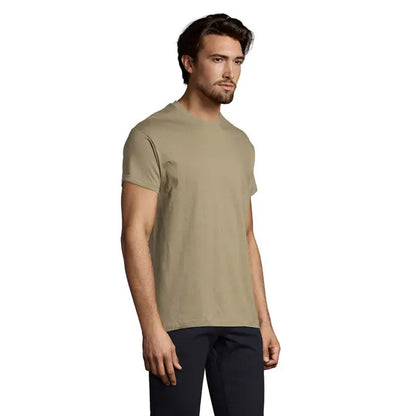 Tricou imperial men 190g pentru barbati, maneci scurte, guler rotund, culoare verde olive, material bumbac fin