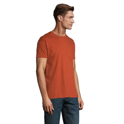 Tricou imperial men 190g bărbați, mânecă scurtă, guler rotund, portocaliu, material solid din bumbac