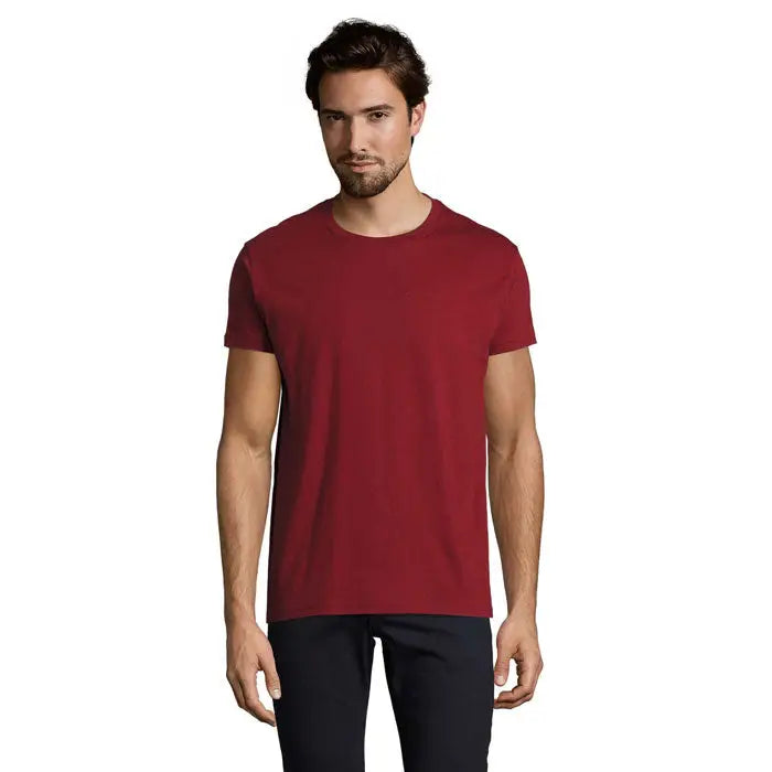 Tricou imperial men 190g bărbați solid roșu mânecă scurtă gât rotund material 190g