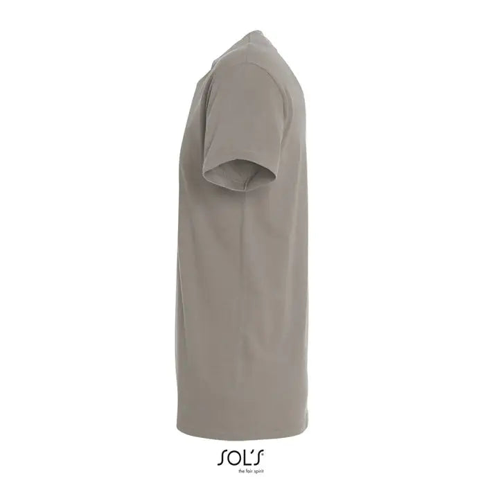 Tricou imperial men 190g bej maneci scurte guler simplu din bumbac cu detalii subtile de cusatura