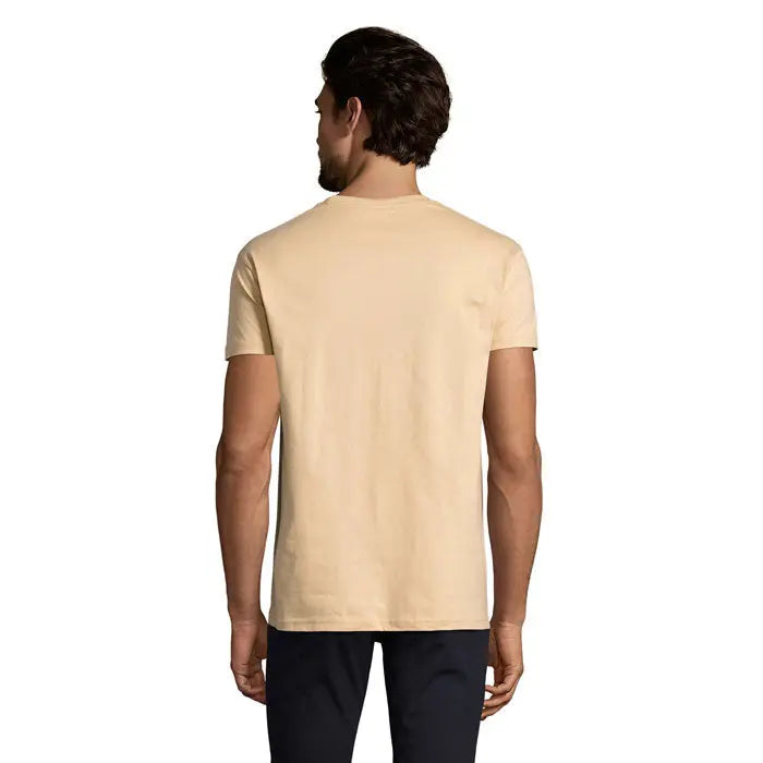 Tricou imperial men 190g bej din bumbac cu decolteu rotund pentru barbati