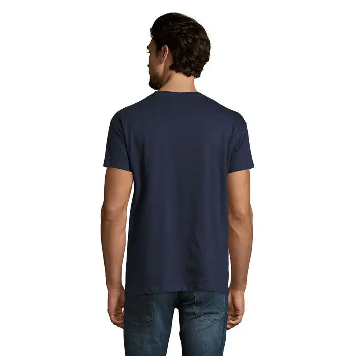 Tricou imperial men 190g bleumarin din bumbac cu decolteu rotund simplu si maneci scurte