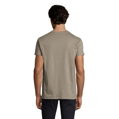 Tricou imperial men 190g bărbați olive verde din bumbac cu gât rotund clasic și mâneci scurte