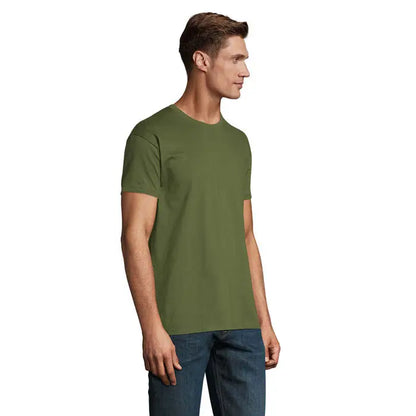 Tricou imperial men olive green bumbac 190g cu guler rotund clasic si maneci scurte