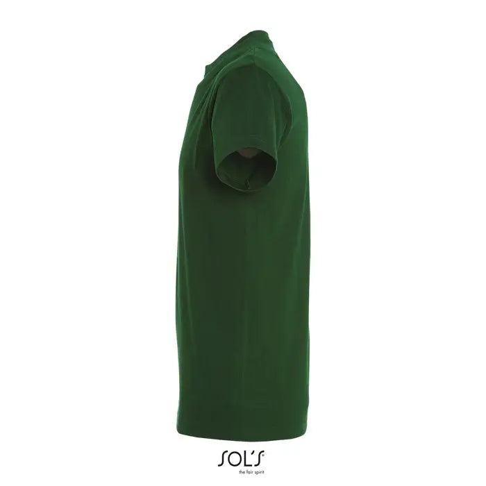 Tricou imperial men 190g solid verde cu maneci scurte, guler clasic, cusaturi precise si logo sols la tiv
