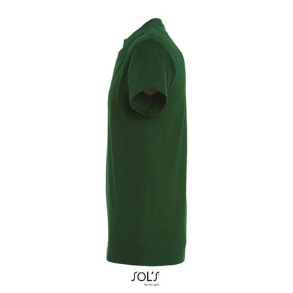 Tricou imperial men 190g solid verde cu maneci scurte, guler clasic, cusaturi precise si logo sols la tiv
