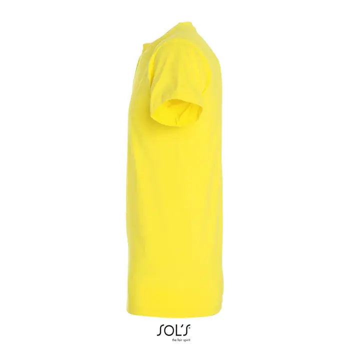 Tricou imperial men 190g galben deschis cu mâneci scurte din bumbac cu guler rotund clasic