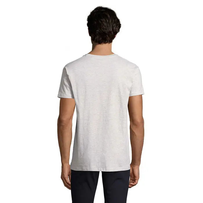 Tricou IMPERIAL MEN 190g gri deschis cu mânecă scurtă și textură subtilă din material ușor
