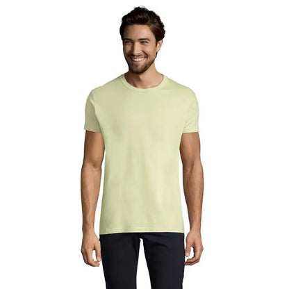 Tricou imperial men 190g verde deschis cu mânecă scurtă și guler rotund din material ușor