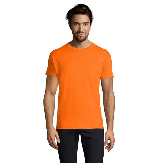 Tricou imperial men 190g bărbați bright orange cu mâneci scurte și guler rotund din material de calitate