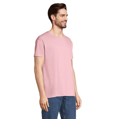 Tricou IMPERIAL MEN 190g roz pal, mânecă scurtă, guler rotund, material moale perfect pentru vară