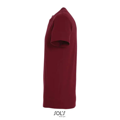 Tricou imperial men 190g bărbați maron solid mâneci scurte din bumbac moale cu guler rotund