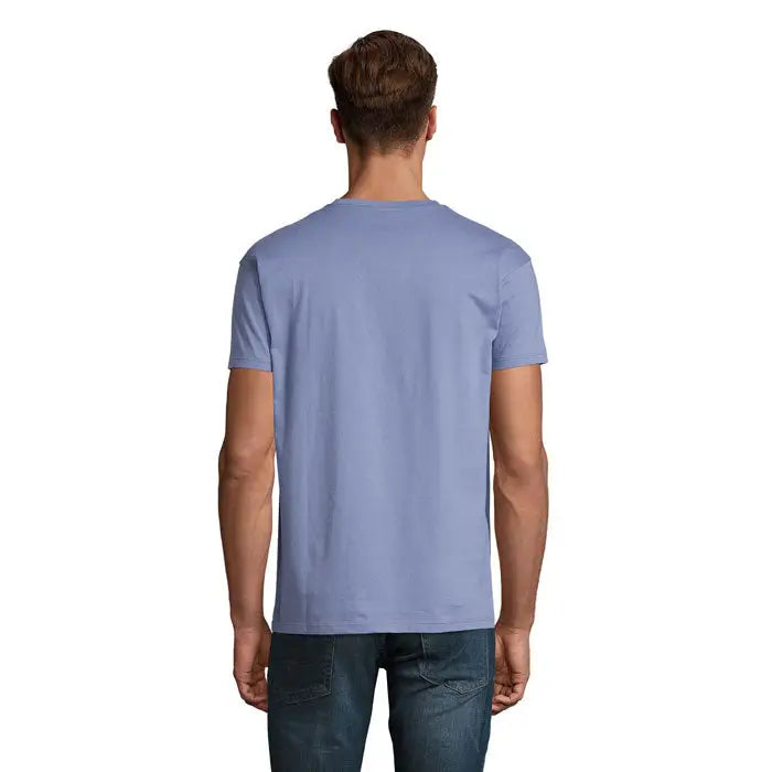 Tricou imperial men 190g bleu deschis cu mânecă scurtă și gât rotund din material ușor și confortabil